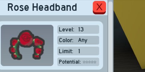 Bee Swarm Simulator - Rose Headband (15 rfp + 8 rfc)