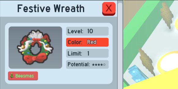 Bee Swarm Simulator - Festive Wreath (9md) Waxed