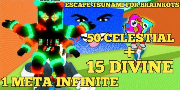 AKUN 1 META TECHNETA + 15 DIVINE + 50 CELESTIAL BRAINROTS