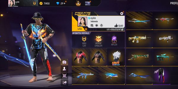 CHEAP FF ACCOUNT SG 2 TRUMPET, ANGEL PANTS, KAKASHI BUNDLE, VAULT 200+
