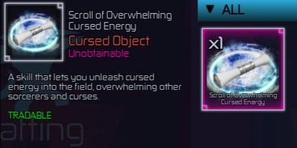 Scroll Of Overwhelming Cursed Energy - Jujutsu Infinite