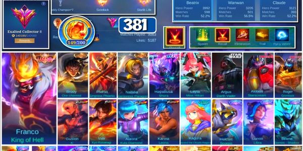 #3607 | 381 스킨 | Legend Franco | 3 콜렉터 | 11.11 Hayabusa | StarWars Argus | Aspirant Layla