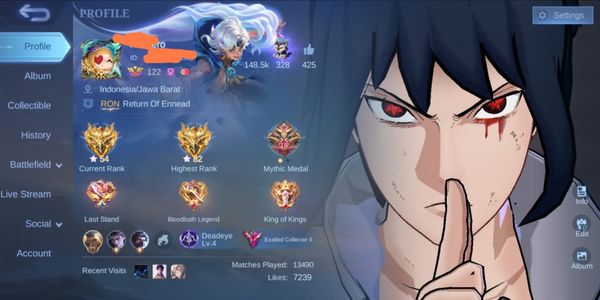 ML ACCOUNT LEGEND SKIN FRANCO + OTHERS | MOBILE LEGENDS