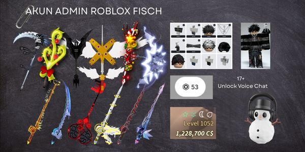 Private Roblox Fish Account Level 1000 Unbind Unlock Voice Chat !!!