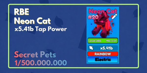Rainbow Electric Neon Cat - Tap Simulator