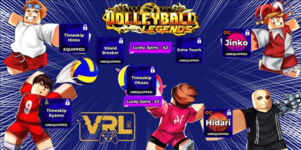 [RARE OG] Volleyball Legends Acc | Secret OG Jinko • OG Hidari • TSO • TSH • Christmas TSK | Extra Touch • Shield Breaker
