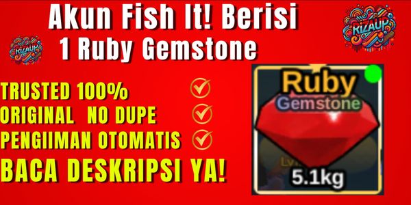 Account Contains 1 Ruby Gemstone
