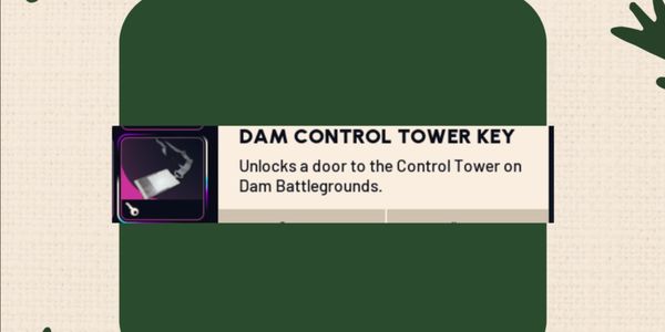 Dam Control Tower Key (Epic)
