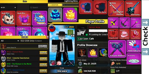 Akun Berobux V4 Ghoul (Perm Skin Yellow Lightning)