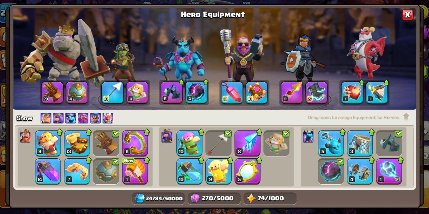 SCENERY COSMIC | MAX DEFF & WALL | TH18 SEMI MAX | EXP 204 | Menkskieee | HERO 56 78 48 33 32 2 | GEMS 559 | CN 500 3