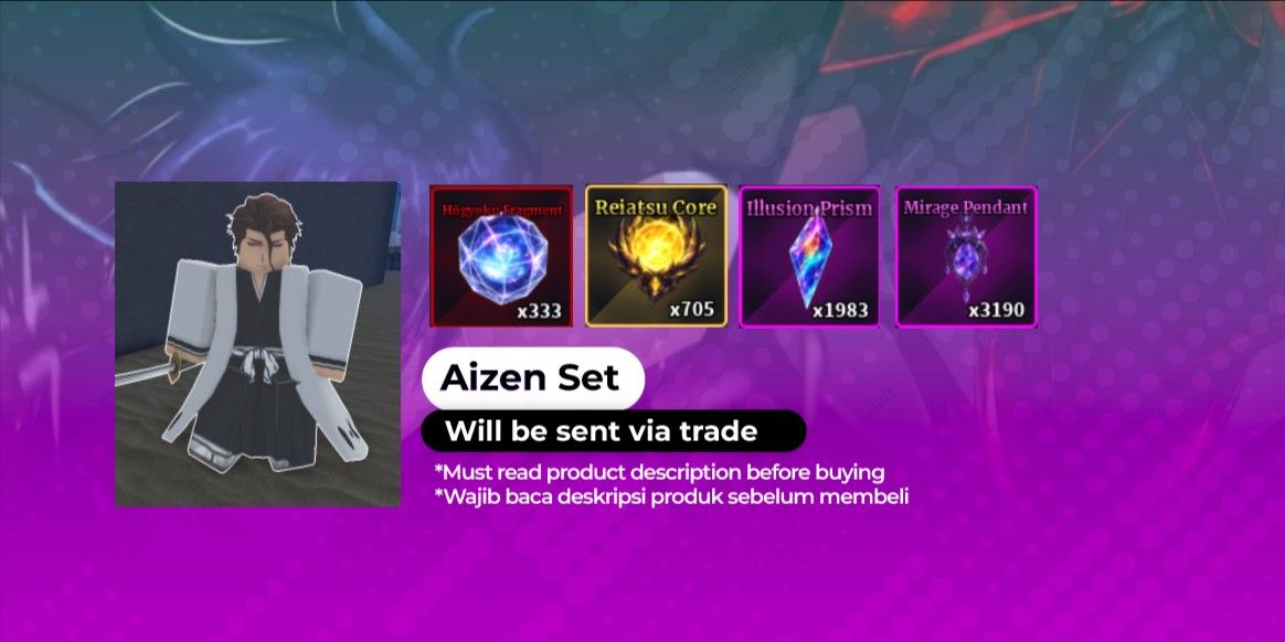 Beli Item Aizen Set Sailor Piece Termurah Juli 2026 | itemku