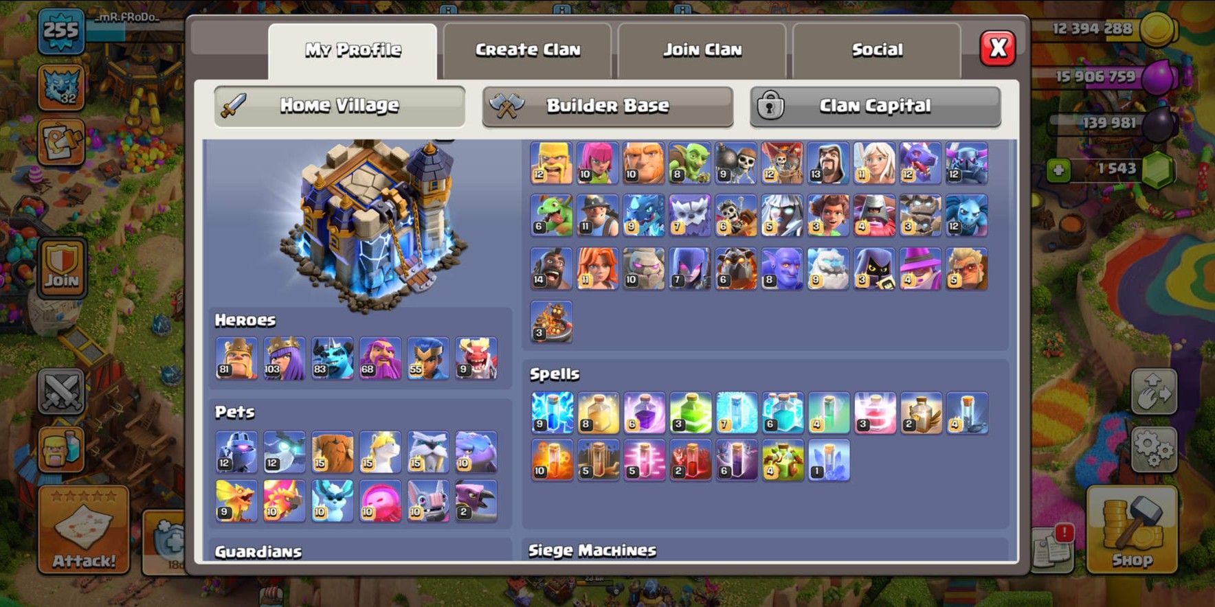 SCENERY PAINTER | MAX GUARDIANS | MAX DEFF WALL | TH18 SEMI MAX | EXP 255 | MR Frodo | HERO 81 103 83 68 55 9 | GEMS 1543 | CN 500 2