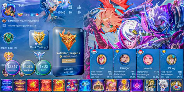 JURAGAN V!! 415!! LEGEND FRANGKO, ASPIRANT FANNY, HAYABUSA 11.11, KOF GUSION, COLLECTOR BENEDETA, 3 PRIME, 13 LUCKYBOX, 35 EPIC. 2 RECALL EPIC