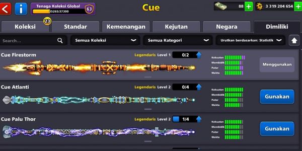 12 Legendary Cue (Data as per image)