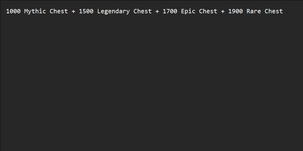 1000 Mythic Chest + 1500 Legend Chest + 1700 Epic Chest + 1900 Rare Chest | Sailor Piece
