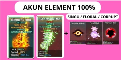 ACCOUNT ELEMENT ROD + FLORAL/AETHER/CORRUPT/SINGULARITY