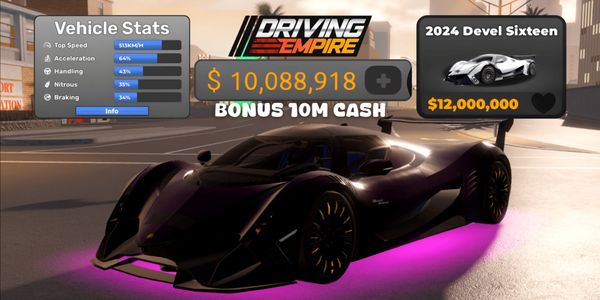 AKUN POLOSAN DEVEL SIXTEEN (BONUS 10M CASH) - DRIVING EMPIRE