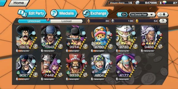 [Android] 4 Extreme Account | Kuzan Max, Zoro Oni B5, Shirohige B5, Roger B4