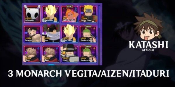 3 MONARCH AIZEN/ITADORI/VEGETA