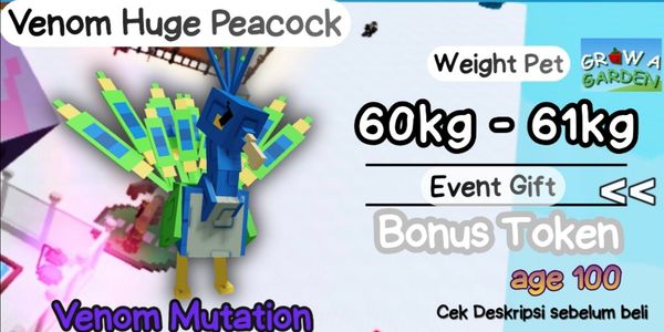 Venom Huge Peacock | 60kg - 61kg+ | Bonus token