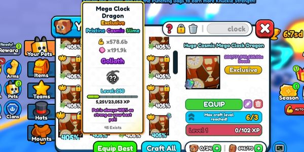 {ALL WORLD} Mega Clock Dragon 405% 578,6B Stat