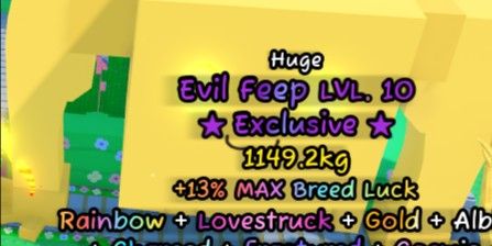 Huge Rainbow Evil Feep - Catch And Tame!