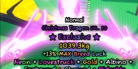 Neon Christmas Dragon - Catch And Tame