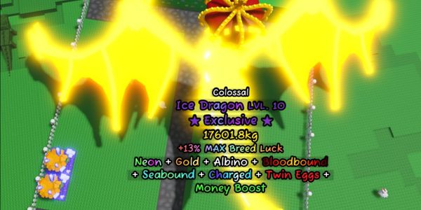 Neon Colossal Ice Dragon - Catch And Tame