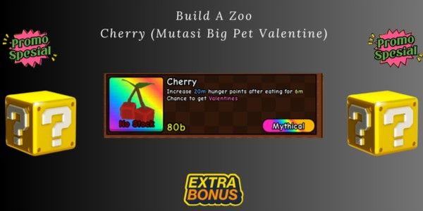 Build A Zoo Cherry (Big Pet Valentine Mutation)