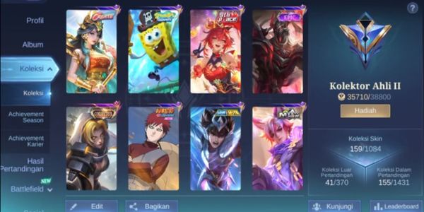 HERO 95 EMBLEM MAX + CREATE KADTIA + P.ACE FANNY + SEIYA BADANG + MEOW JULIAN + 19 EPIC TERIZLA GUSION KIMMY MOSKOV LANCELOT + GAARA VALE