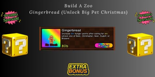 Build A Zoo Gingerbread (Unlock Big Pet Christmas)