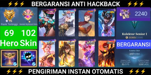 Luckybox Ruby Create Odette Mystic Meow Complete Dragon Tamer Valir Gaara Vale SL 2K+ BP 24K+ High Rank Mythic Glory Hero 69 Skin 102