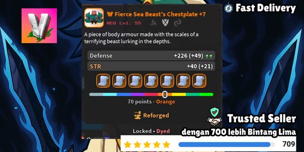 방어구 +7 Fierce Sea Beast's Chestplate | Vesteria
