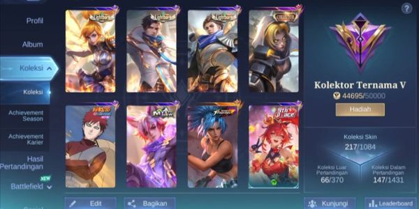 HERO 131 EMBLEM MAX + 16 EPIC YSS GUSION LANCELOT ROGER + LIGHTBORN FANNY ALUCARD GRANGER + SPONGEBOB + GAARA VALE + MYTH2024 CLINT