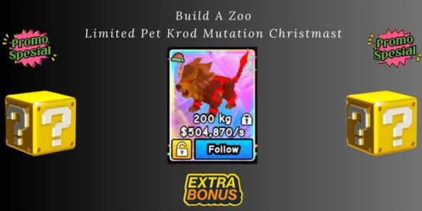 Build A Zoo Limited Pet Krod Mutation Christmast