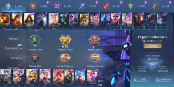 (145) Akun Mlbb Emblem Max 2 Sisa tinggal Poles, Col Natalia, Skin Deluxe 22