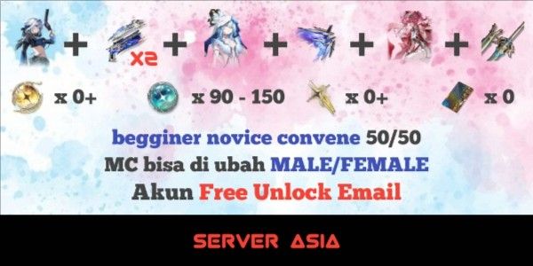 Akun Galbrena + Lux and Umbra x2, Shorekeeper + Stellar Symphony, Lupa & Bloodpact Pledge [ASIA]