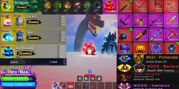 Account End Game (Can Summon SeaBeast) | Permanent Dragon And Other 6 Permanent | V4 (Draco And Other) FULLGEAR | All Mythical Sword and FS | Check Description