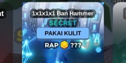 Limited Item (Rod Skin) 1! 1x1x1x1 Ban Hammer Skin