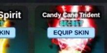 Limited Item (Rod Skin) 1! Candy Cane Trident Skin