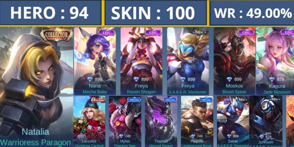 SECURE MOBILE LEGEND ACCOUNT AND SPECIAL ELITE STARLIGHT SKIN #YNRGAMING