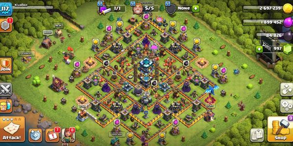 MagneticE184 || TH 13 || Walls Good + 1.155 Stars + Good Hero || BK 46 AQ 53 GW 11 RC 11 || Detail On Description.
