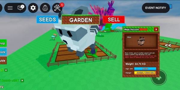 راكون ضخم ميغا 60/61 كجم - Grow A Garden