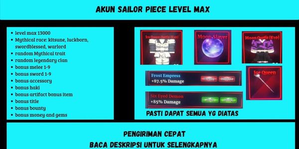 Akun Sailor Piece Level Max 13000