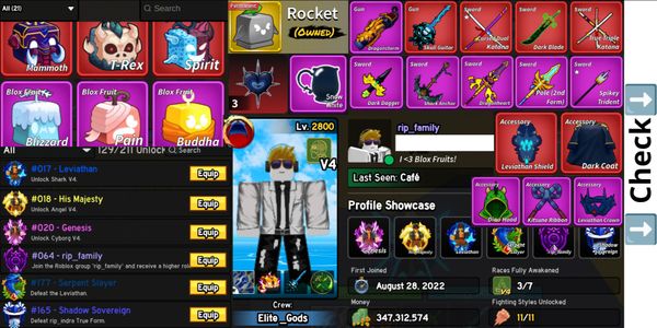Akun Berobux V4 Cyborg-Angel-Shark (3 Levi Heart Di Storage)
