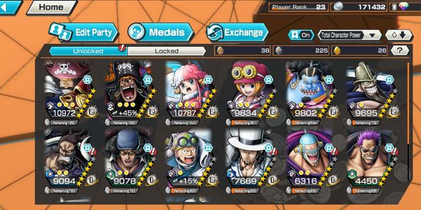 [Android] खाता 6 EXTREME (Roger, Kurohige, kaido, Kuzan, lucci, zphyr)