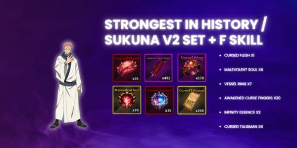 Strongest in History / Sukuna V2 Set + F Skill  - Sailor Piece