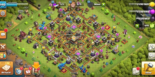 AbleMax111 || TH 11 || Hero Maxxxx + Leader Clans (Nick Good) || BK 50 AQ 50 GW 20 || Detail On description.