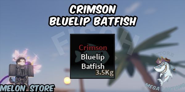 Crimson Bluelip Batfish