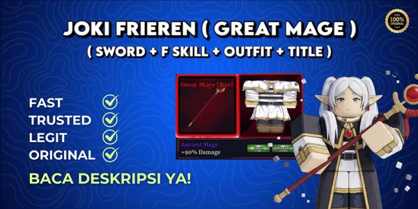 Joki Set Frieren ( Sword + F Skill + Outfit + Title )